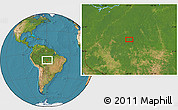 Satellite Location Map of the area around 8° 12' 42" S, 59° 25' 29" W