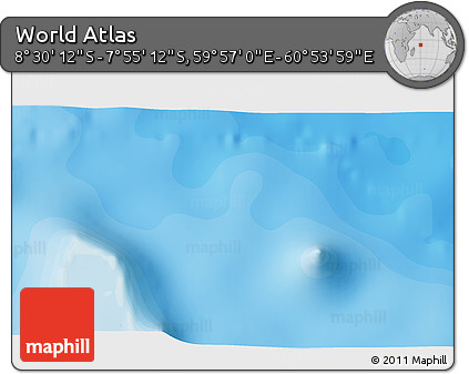 Political 3D Map of the Area around 8° 12' 42" S, 60° 25' 29" E