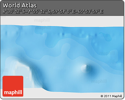 Political 3D Map of the Area around 8° 12' 42" S, 60° 25' 29" E