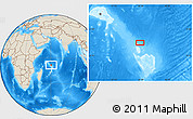 Shaded Relief Location Map of the area around 8° 12' 42" S, 60° 25' 29" E