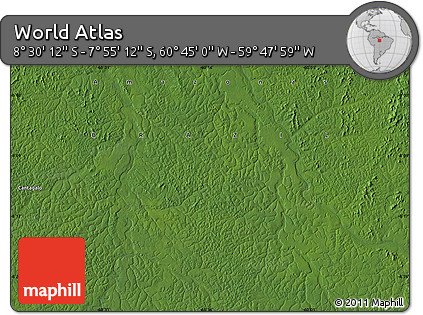 Satellite Map of the Area around 8° 12' 42" S, 60° 16' 29" W