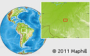Physical Location Map of the area around 8° 12' 42" S, 61° 7' 30" W