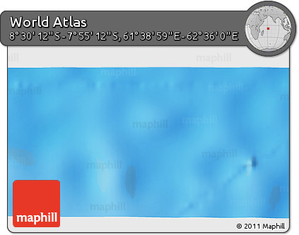 Shaded Relief 3D Map of the Area around 8° 12' 42" S, 62° 7' 30" E