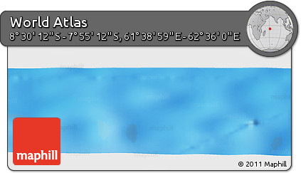 Shaded Relief Panoramic Map of the Area around 8° 12' 42" S, 62° 7' 30" E