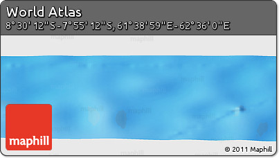 Shaded Relief Panoramic Map of the Area around 8° 12' 42" S, 62° 7' 30" E