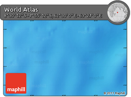 Physical Map of the Area around 8° 12' 42" S, 62° 58' 30" E
