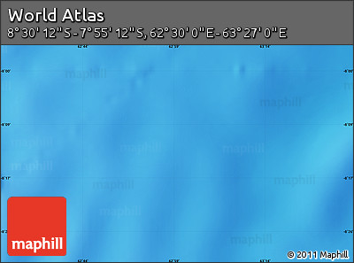 Physical Map of the Area around 8° 12' 42" S, 62° 58' 30" E