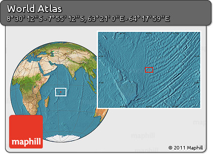 Satellite Location Map of the Area around 8° 12' 42" S, 63° 49' 30" E