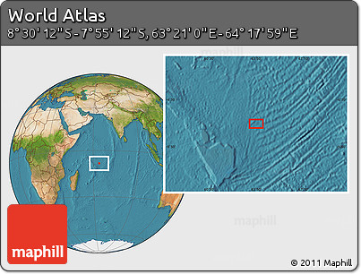 Satellite Location Map of the Area around 8° 12' 42" S, 63° 49' 30" E