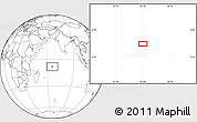 Blank Location Map of the area around 8° 12' 42" S, 65° 31' 30" E