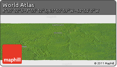 Satellite Panoramic Map of the Area around 8° 12' 42" S, 65° 22' 30" W