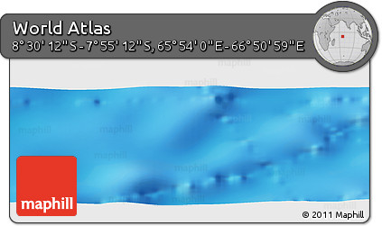Shaded Relief Panoramic Map of the Area around 8° 12' 42" S, 66° 22' 30" E