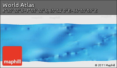 Shaded Relief Panoramic Map of the Area around 8° 12' 42" S, 66° 22' 30" E