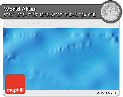 Physical 3D Map of the Area around 8° 12' 42" S, 68° 55' 30" E