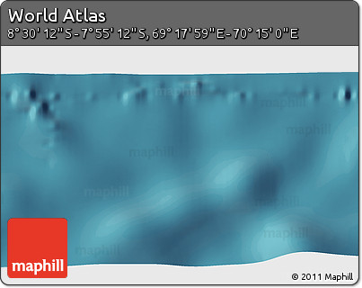 Satellite 3D Map of the Area around 8° 12' 42" S, 69° 46' 30" E