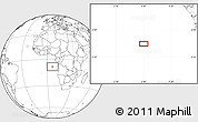 Blank Location Map of the area around 8° 12' 42" S, 6° 1' 30" E