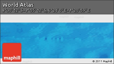 Shaded Relief Panoramic Map of the Area around 8° 12' 42" S, 6° 52' 30" E