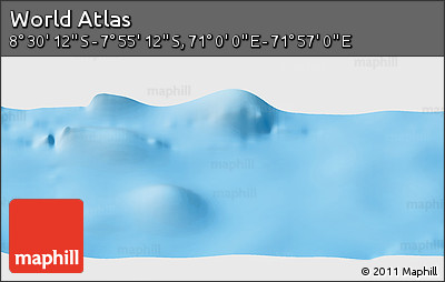 Shaded Relief Panoramic Map of the Area around 8° 12' 42" S, 71° 28' 29" E