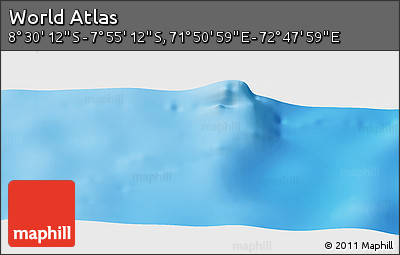 Physical Panoramic Map of the Area around 8° 12' 42" S, 72° 19' 29" E