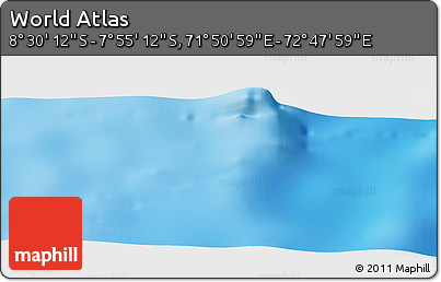 Physical Panoramic Map of the Area around 8° 12' 42" S, 72° 19' 29" E