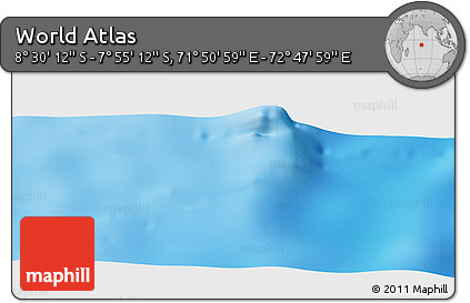 Shaded Relief Panoramic Map of the Area around 8° 12' 42" S, 72° 19' 29" E