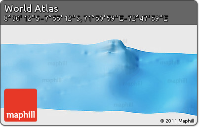 Shaded Relief Panoramic Map of the Area around 8° 12' 42" S, 72° 19' 29" E