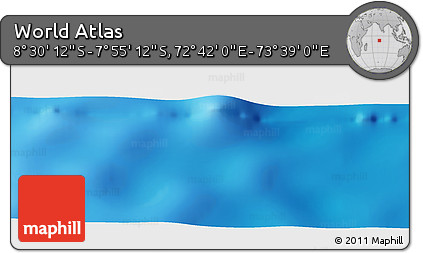 Shaded Relief Panoramic Map of the Area around 8° 12' 42" S, 73° 10' 30" E