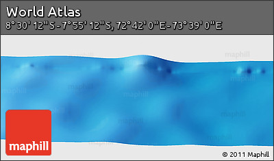 Shaded Relief Panoramic Map of the Area around 8° 12' 42" S, 73° 10' 30" E