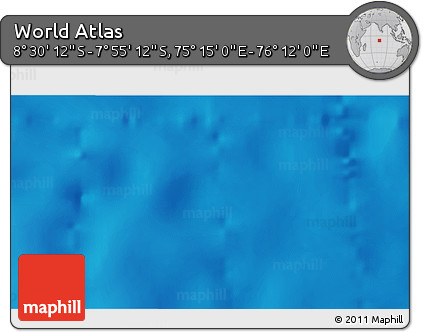 Physical 3D Map of the Area around 8° 12' 42" S, 75° 43' 29" E