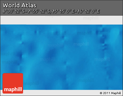 Physical 3D Map of the Area around 8° 12' 42" S, 75° 43' 29" E