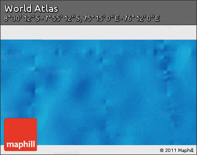 Shaded Relief 3D Map of the Area around 8° 12' 42" S, 75° 43' 29" E