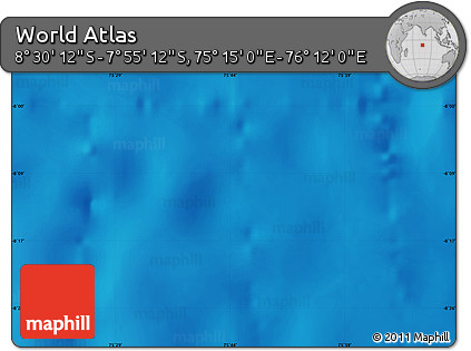 Physical Map of the Area around 8° 12' 42" S, 75° 43' 29" E