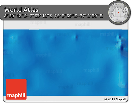 Shaded Relief 3D Map of the Area around 8° 12' 42" S, 76° 34' 29" E
