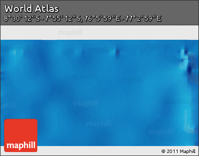 Shaded Relief 3D Map of the Area around 8° 12' 42" S, 76° 34' 29" E