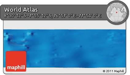 Shaded Relief Panoramic Map of the Area around 8° 12' 42" S, 77° 25' 30" E