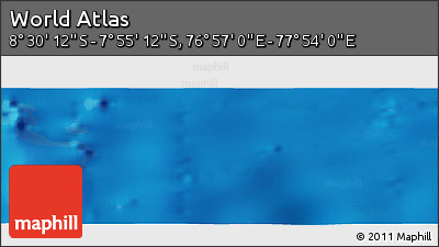 Shaded Relief Panoramic Map of the Area around 8° 12' 42" S, 77° 25' 30" E