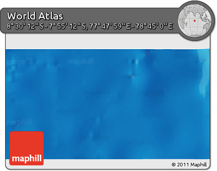 Shaded Relief 3D Map of the Area around 8° 12' 42" S, 78° 16' 30" E