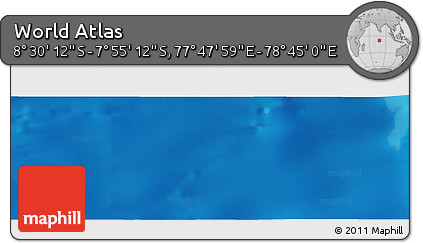 Physical Panoramic Map of the Area around 8° 12' 42" S, 78° 16' 30" E