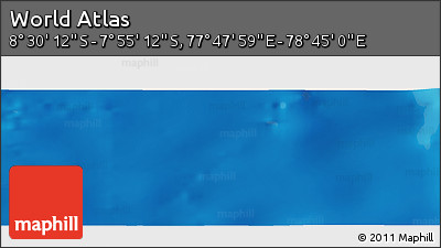 Physical Panoramic Map of the Area around 8° 12' 42" S, 78° 16' 30" E