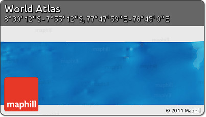 Physical Panoramic Map of the Area around 8° 12' 42" S, 78° 16' 30" E
