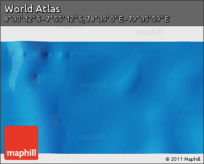 Shaded Relief 3D Map of the Area around 8° 12' 42" S, 79° 7' 30" E
