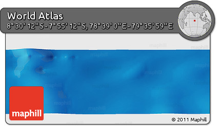Physical Panoramic Map of the Area around 8° 12' 42" S, 79° 7' 30" E
