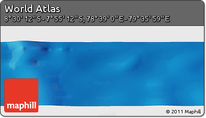 Physical Panoramic Map of the Area around 8° 12' 42" S, 79° 7' 30" E