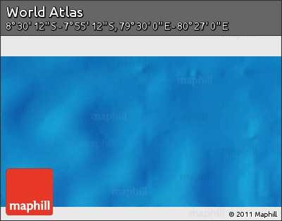 Physical 3D Map of the Area around 8° 12' 42" S, 79° 58' 29" E