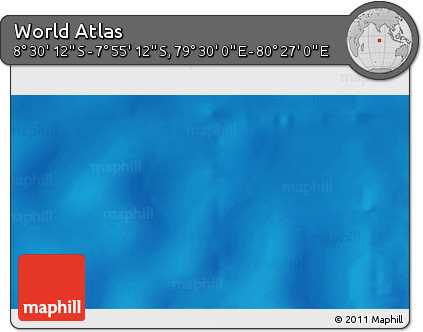 Shaded Relief 3D Map of the Area around 8° 12' 42" S, 79° 58' 29" E