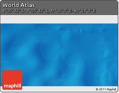 Shaded Relief 3D Map of the Area around 8° 12' 42" S, 79° 58' 29" E