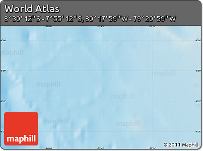 Physical Map of the Area around 8° 12' 42" S, 79° 49' 29" W