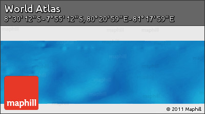 Shaded Relief Panoramic Map of the Area around 8° 12' 42" S, 80° 49' 29" E