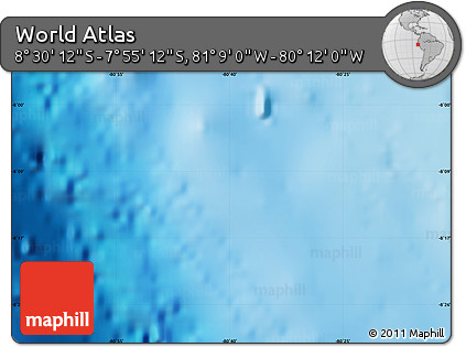 Physical Map of the Area around 8° 12' 42" S, 80° 40' 30" W