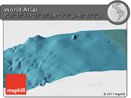Satellite Panoramic Map of the Area around 8° 12' 42" S, 80° 40' 30" W